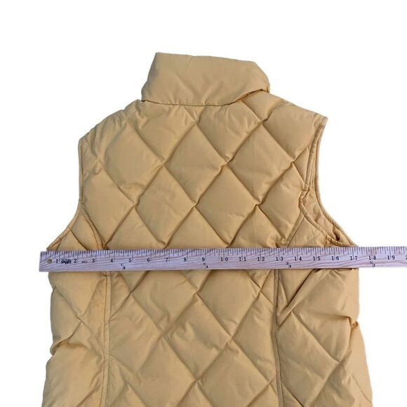 Lands' End Puffer Vest Down Filled Diamond Quilt Mineral Yellow Women's XS 2-4 - Picture 7 of 9